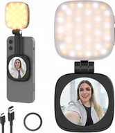 Selfie stick - Lampa 48 Led + Lusterko Selfie Na Magnes Magsafe Do Telefonu Vlog Neewer / Basics Nl48b - miniaturka - grafika 1