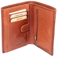 Portfele - Portfel Męski Skórzany El Forrest Duży Pionowy Bez Zapięcia Suwak Na Bilon 955 R 29 RIFD BRĄZOWY 13,5 x 10,5 x 3 [cm] - miniaturka - grafika 1