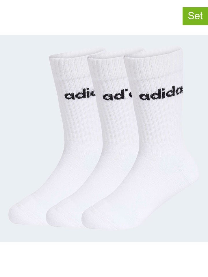 adidas Skarpety (3 pary) w kolorze białym