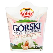 Sery - Sobik Górski puszysty serek z czosnkiem 150 g - miniaturka - grafika 1