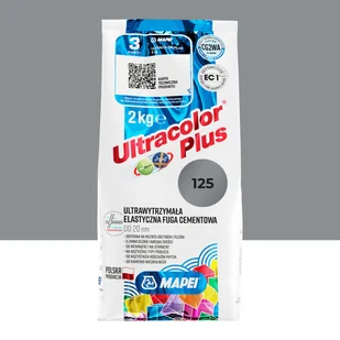 Fuga Ultracolor Plus 125 Szary 2 kg Mapei 8022452242847 - Uszczelnienia - miniaturka - grafika 1