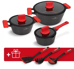 Zestaw garnków 6 el. Obsidian Zwieger + Chochla, Łyżka i Łopatka Obsidian GRATIS - Zestawy garnków i patelni - miniaturka - grafika 1