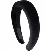 Ozdoby do włosów - Moguri Opaska Na Włosy Elegancka Wyściełana Satynowa Czarna - miniaturka - grafika 1