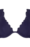 Stroje kąpielowe - Hunkemöller Scallop biustonosz bikini bez wkładek z fiszbinami Niebieski - miniaturka - grafika 1