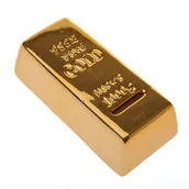 Skarbonki - Skarbonka dla dziecka ceramika sztabka złota gold - miniaturka - grafika 1