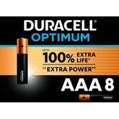Baterie i akcesoria - Duracell 8 x bateria alkaliczna OPTIMUM LR03 AAA blister MX2400 - miniaturka - grafika 1