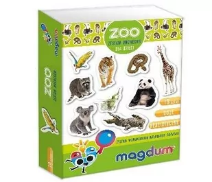 Zwierzęta w zoo - zestaw magnesów - Aston Active - Magnesy - miniaturka - grafika 1