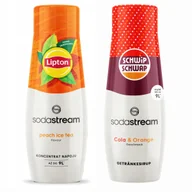 Syropy i koncentraty owocowe - 2x syrop Sodastream Lipton Ice Tea Brzoskwinia + Shwip Shwap Cola Orange - miniaturka - grafika 1