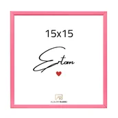 Ramki na zdjęcia - ﻿Ramka na zdjęcie, kwadratowa 15x15 różowa - miniaturka - grafika 1
