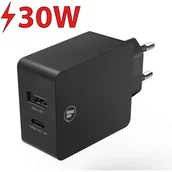 Ładowarki do telefonów - Hama Ładowarka sieciowa USB-C Power Delivery PD) Qualcomm + USB-A 30 W - miniaturka - grafika 1