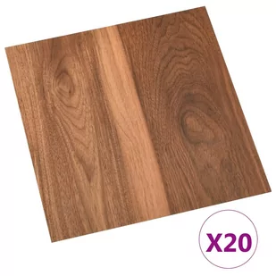 vidaXL Samoprzylepne panele podłogowe, 20 szt., PVC, 1,86 m², brązowe - Panele podłogowe - miniaturka - grafika 2