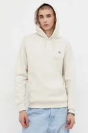Bluzy męskie - Dickies bluza męska kolor beżowy z kapturem gładka - miniaturka - grafika 1
