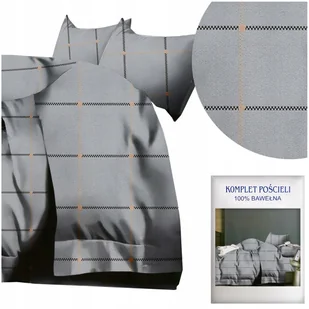 Pościel 160x200 3 części satyna bawełniana AIDA komplet 2x poszewka - Pościel - miniaturka - grafika 1