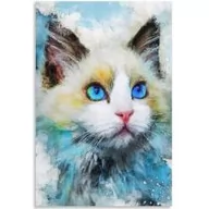 Prace ręczne dla dzieci - Norimpex Diamentowa mozaika - Kot niebieskooki - miniaturka - grafika 1