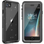 Etui i futerały do telefonów - D-Pro 360° Waterproof Case IP68 etui wodoodporne wodoszczelne do iPhone 7/8/SE 2020/2022 (Black) - miniaturka - grafika 1