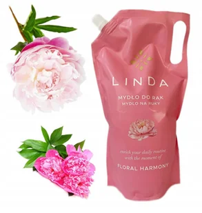 Mydło W Płynie Linda Kremowe Do Rąk Zapas 1L Floral Harmony Róża Peonia Lux - Mydła - miniaturka - grafika 1