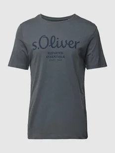 T-shirt z nadrukiem z logo - Koszulki męskie - miniaturka - grafika 1