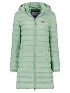 Kurtki damskie - Geographical Norway Płaszcz pikowany "Atikolor" w kolorze miętowym - miniaturka - grafika 1