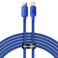 Kable USB - Baseus Crystal Shine Series kabel przewód USB do szybkiego ładowania i transferu danych USB Typ C - Lightning 20W 2m niebieski (CAJY000303) - miniaturka - grafika 1