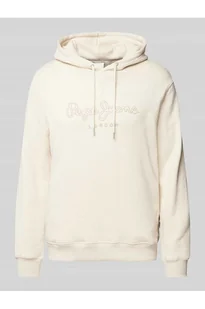 Bluza z kapturem i wyhaftowanym logo model New Nouvel - Pepe Jeans - Bluzy męskie - miniaturka - grafika 1
