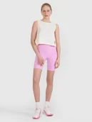 Spodenki damskie - 4F Legginsy krótkie dzianinowe damskie - różowe L - miniaturka - grafika 1