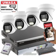 Zestawy do monitoringu - 4 kamery zestaw Hikvision DS-2CD2H43G2-LIZS2U(2.8-12mm) 4MPX MotoZoom Smart Hybrid Light Acusense - miniaturka - grafika 1