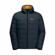 Kurtki męskie - Męska kurtka puchowa Jack Wolfskin ATHER DOWN HOODY M midnight sky - L - miniaturka - grafika 1
