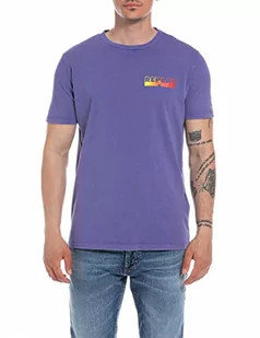 Replay Męski T-shirt M6481, 074 fioletowy, 3XL, 074 Fioletowy, 3XL - Koszulki męskie - miniaturka - grafika 1