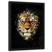 Plakaty - Plakat w ramie czarnej FEEBY Dziki tygrys, 70x100 cm - miniaturka - grafika 1