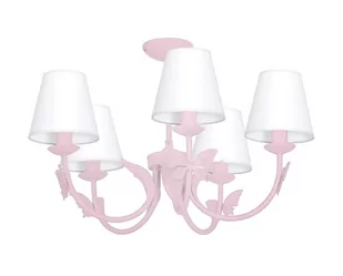 Milagro Lampa wisząca dziecięca MOTYLEK 5xE14/60W różowa - Lampy sufitowe - miniaturka - grafika 1