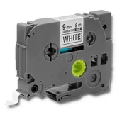 Etykiety do drukarek - Brother Qoltec Taśma Qoltec do TZe-221 | 9mm x 8m | Biała Czarny nadruk 50237 - miniaturka - grafika 1
