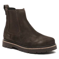 Botki damskie - Sztyblety Birkenstock Highwood 1025756 Brązowy - miniaturka - grafika 1