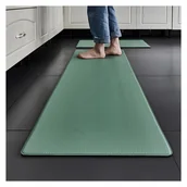 Maty antypoślizgowe - Wodoodporna i antypoślizgowa mata kuchenna z PVC, mata antypoślizgowa i wodoodporna, nadająca się do prania w pralce, 45 x 180 cm, zielona - miniaturka - grafika 1