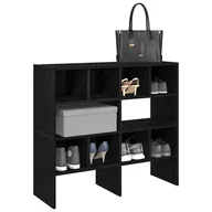 Pokrowce na ubrania - Stojaki na buty 2 szt., sztaplowany, czarny, 89,5x30x40 cm Lumarko! - miniaturka - grafika 1