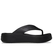 Klapki i japonki damskie - Klapki Crocs Getaway Platform Flip 209410-001 - czarne - miniaturka - grafika 1