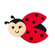 Dodatki do strojów karnawałowych - BIEDRONKA FILCOWA CZERWONA 13x12cm - miniaturka - grafika 1