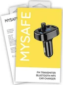 Transmitery FM - Transmiter FM Mysafe MYSAFE TRANSMITER ŁADOWARKA FMCAR CZARNY - miniaturka - grafika 1