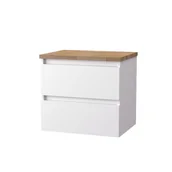 Szafki łazienkowe - Szafka łazienkowa pod blat Krofam Arco 60 cm biały połysk 149-0015 - miniaturka - grafika 1