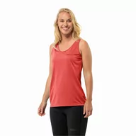 Koszulki i topy damskie - Damska koszulka bez rękawów Jack Wolfskin CROSSTRAIL TANK W vibrant red - S - miniaturka - grafika 1