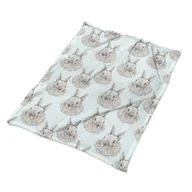 Koce - Kocyk narzuta do domu Króliki szkicowany ze wzorem, Fabricsy - miniaturka - grafika 1