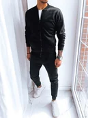 Dresy męskie - Komplet dresowy męski ocieplany czarny Dstreet AX0729-XL - miniaturka - grafika 1