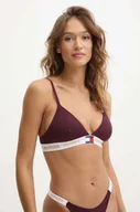 Biustonosze - Tommy Hilfiger biustonosz kolor bordowy gładki UW0UW05651 - miniaturka - grafika 1