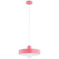 Lampy sufitowe - Lampa wisząca Nevera różowo-biała 1xE27x15W dziecięca wym: 80 x 34 x 34 cm metal Alfa - miniaturka - grafika 1