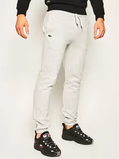 Lacoste Spodnie dresowe XH7611 Szary Regular Fit - Spodnie sportowe męskie - miniaturka - grafika 1