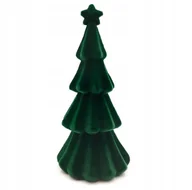 Choinki - Choinka Sztuczna Welurowa Flokowana Z Gwiazdą Zielona 20 Cm - miniaturka - grafika 1