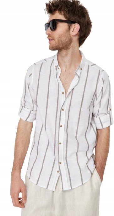 TRENDYOL MĘSKA KOSZULA CASUAL PASKI DŁUGI RĘKAW BAWEŁNA 2XL 5_A