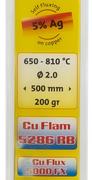 Akcesoria do lutowania - LUT TWARDY CU FLAM RB 5286 CUP 5% AG - 500*2MM 200G - miniaturka - grafika 1