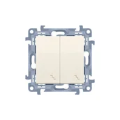 Wyłączniki światła i elektryczne - LEDart schodowy podwójny kremowy CW6/2.01/41 Kontakt Simon10 - miniaturka - grafika 1