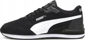 Buty trekkingowe damskie - Sneakersy zamszowe unisex ST Runner v4 PUMA Black White Silver Metallic - miniaturka - grafika 1