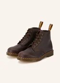 Botki damskie - Dr. Martens Botki Sznurowane 101 Crazy Horse braun - miniaturka - grafika 1